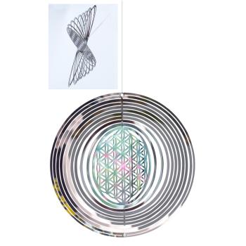 Windspiel „Blume des Lebens“ – (15 cm, Edelstahl)